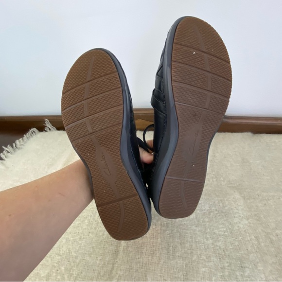 Clarks Unstructured Appley Way t strap comfort shoe black leather - Picture 9 of 9